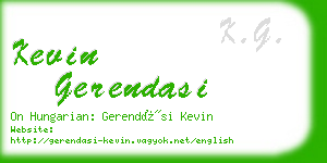 kevin gerendasi business card